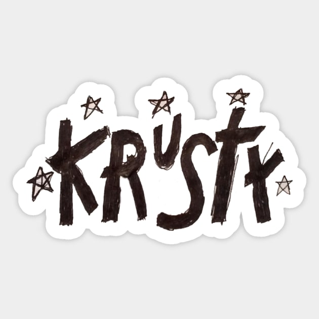 Krusty Signature Sticker by Starturtle87 Designs